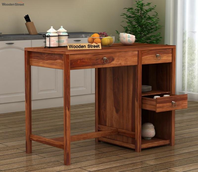 Renart Kitchen Island (Honey Finish) Kitchen Island