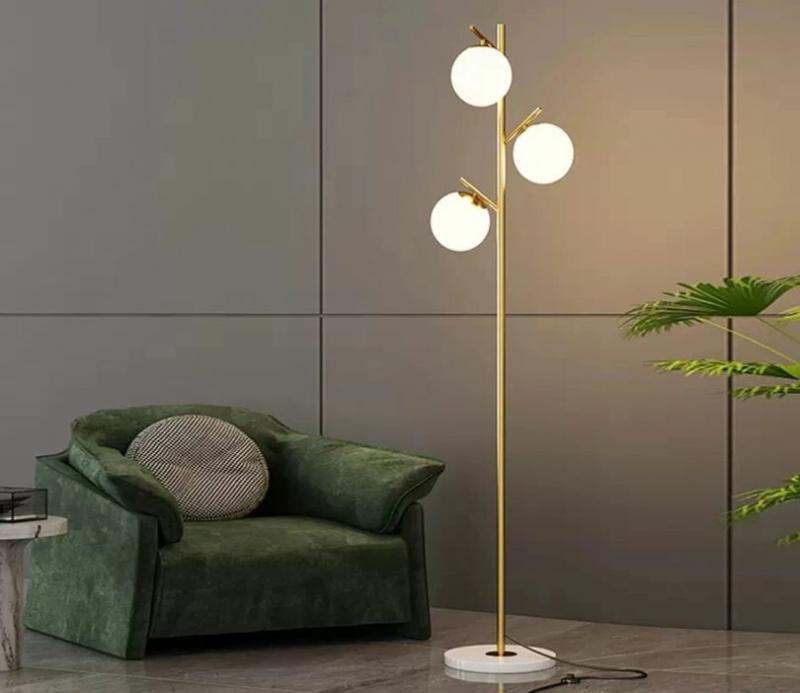 Richard Metal Marble Base Floor Lamp Floor Lamps